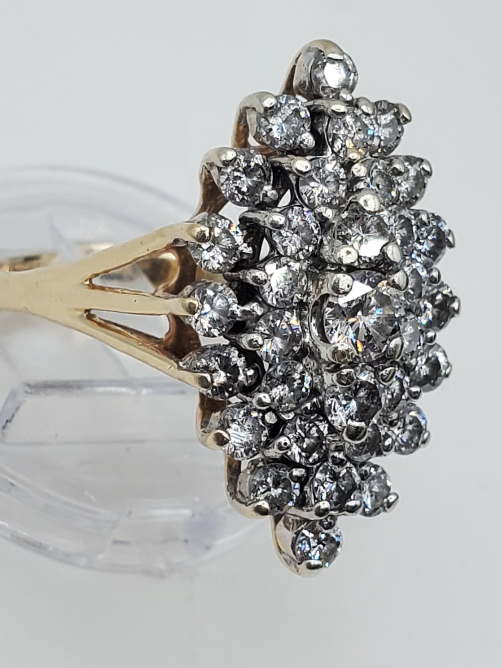 14k Solid Yellow Gold 3.60CTW Natural Diamond Vintage Ring - Picture 7 of 15